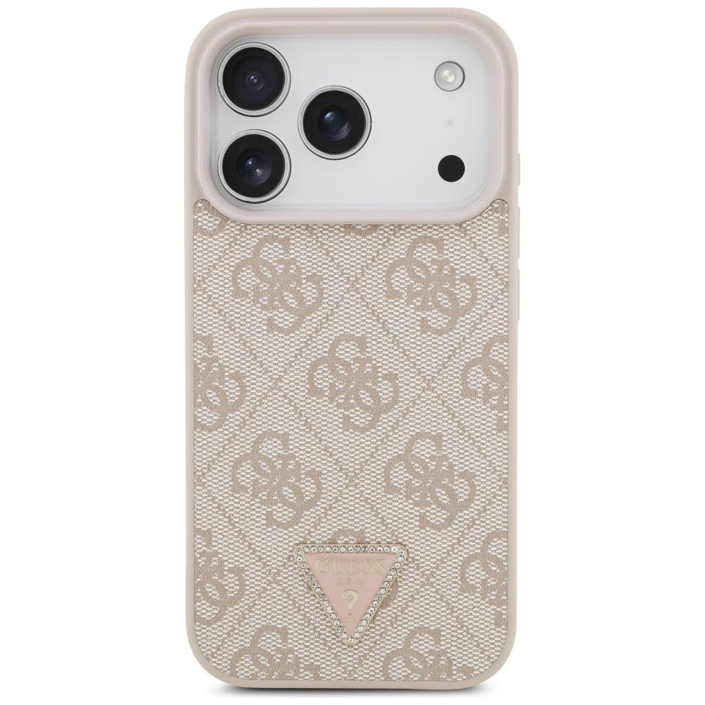 Guess MagSafe dėklas iPhone 17 Pro – rožinis