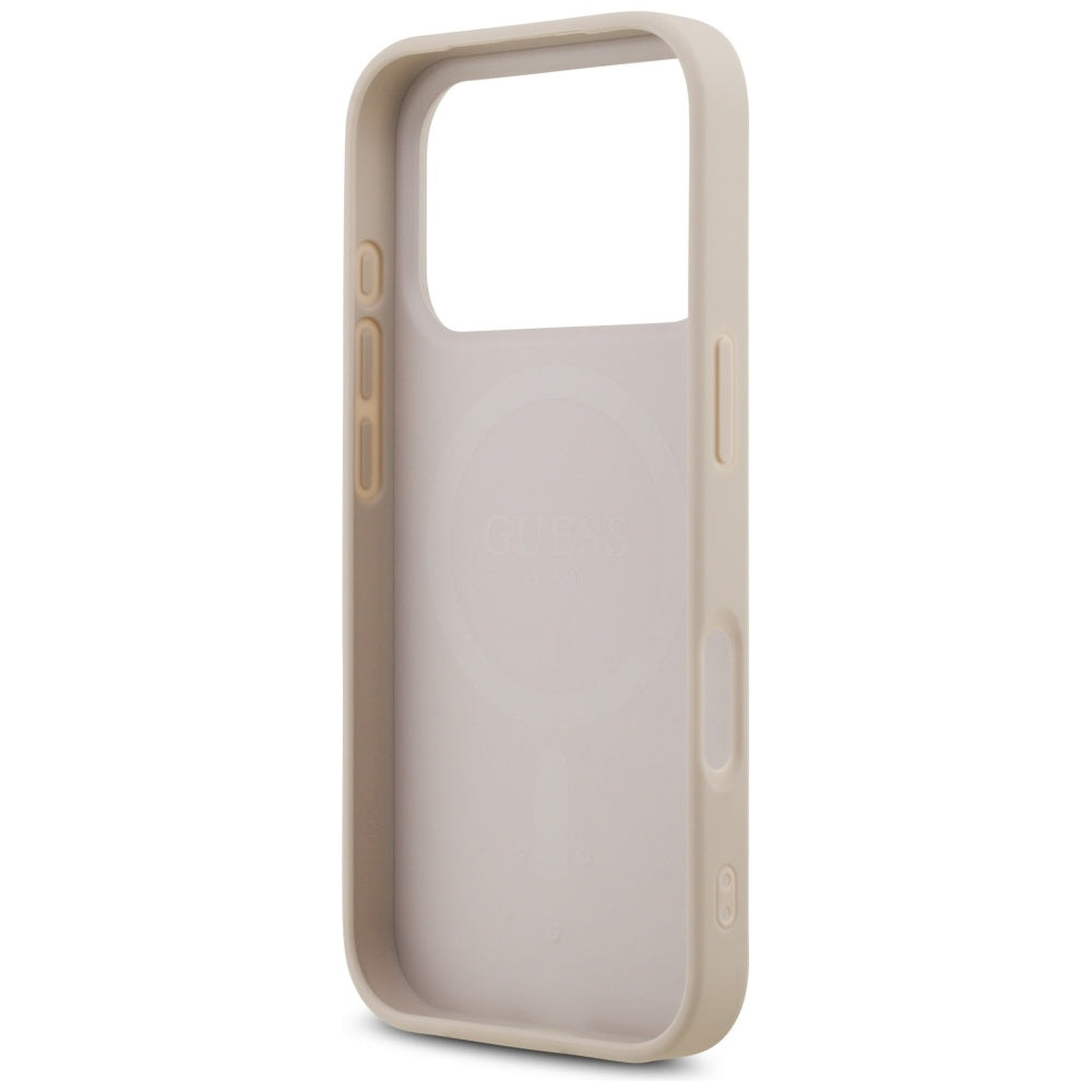 Guess MagSafe dėklas iPhone 17 Pro – rožinis