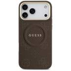 Guess Peony Hot Stamp MagSafe dėklas iPhone 17 Pro Max - Rudas -- iPhone 17 Pro Max