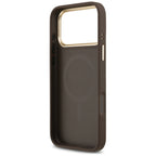 Guess Peony Hot Stamp MagSafe dėklas iPhone 17 Pro Max - Rudas -- iPhone 17 Pro Max