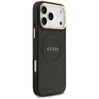 Guess Peony Hot Stamp MagSafe dėklas iPhone 17 Pro Max - Juodas -- iPhone 17 Pro Max