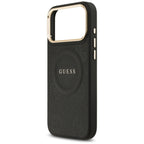 Guess Peony Hot Stamp MagSafe dėklas iPhone 17 Pro Max - Juodas -- iPhone 17 Pro Max