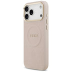 Guess Peony Hot Stamp MagSafe dėklas iPhone 17 Pro Max - rožinis -- iPhone 17 Pro Max
