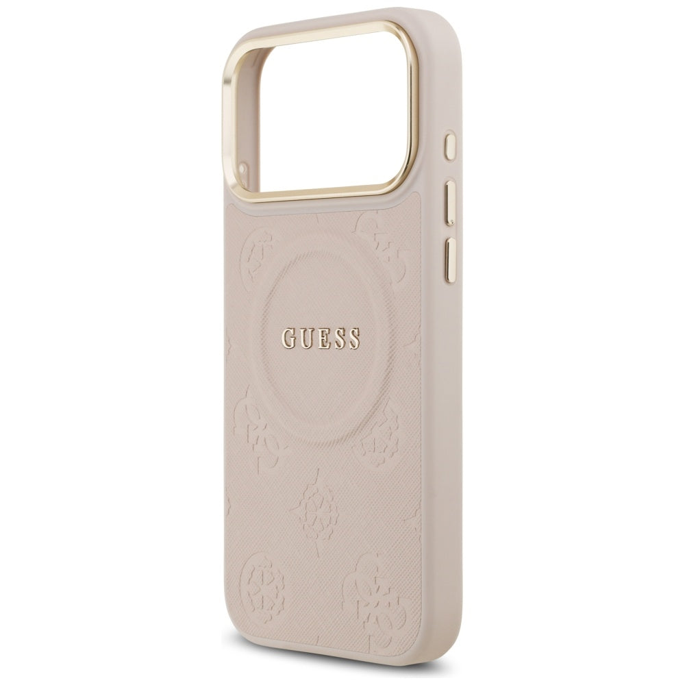 Guess Peony Hot Stamp MagSafe dėklas iPhone 17 Pro Max - rožinis -- iPhone 17 Pro Max