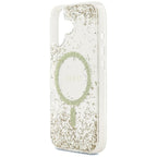 Guess Resin Bottom Glitter MagSafe dėklas iPhone 17 - auksinis