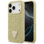 Guess Rhinestone Triangle Logo iPhone 17 Pro dėklas - Auksinė -- iPhone 17 Pro
