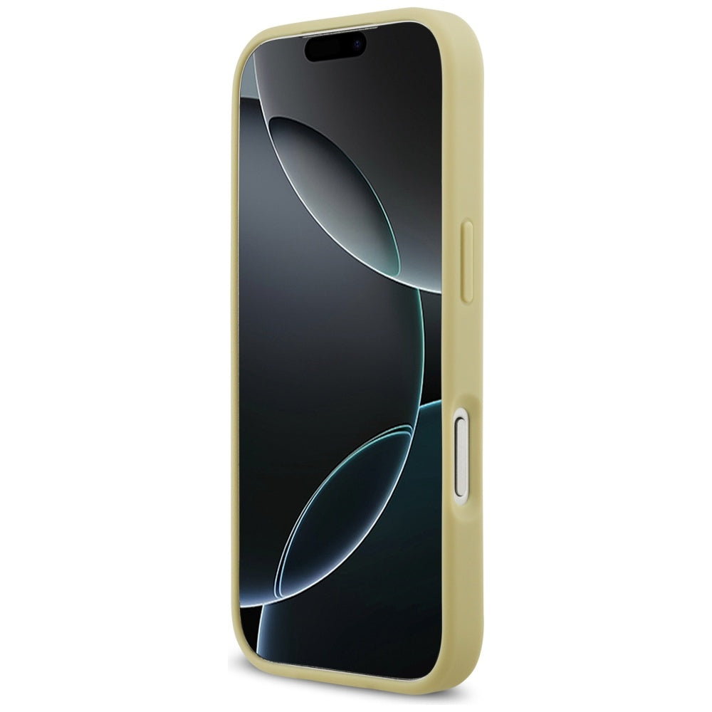 Guess Rhinestone Triangle Logo iPhone 17 Pro dėklas - Auksinė -- iPhone 17 Pro