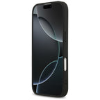 Guess Saffiano Classic Logo MagSafe dėklas iPhone 17 - juodas