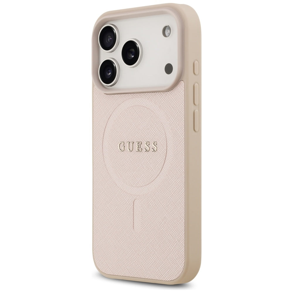 Guess MagSafe dėklas iPhone 17 Pro – rožinis