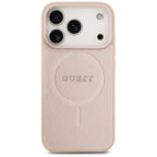 Guess MagSafe dėklas iPhone 17 Pro – rožinis