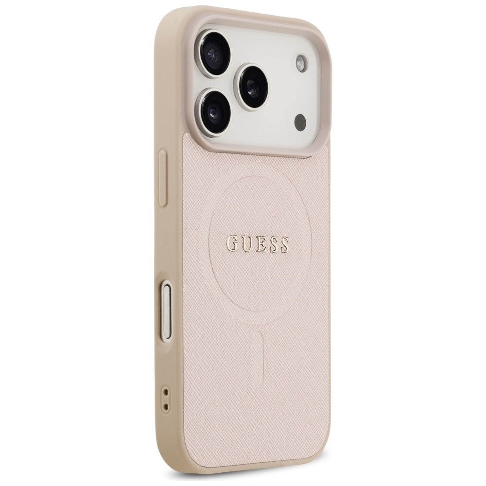 Guess MagSafe dėklas iPhone 17 Pro – rožinis