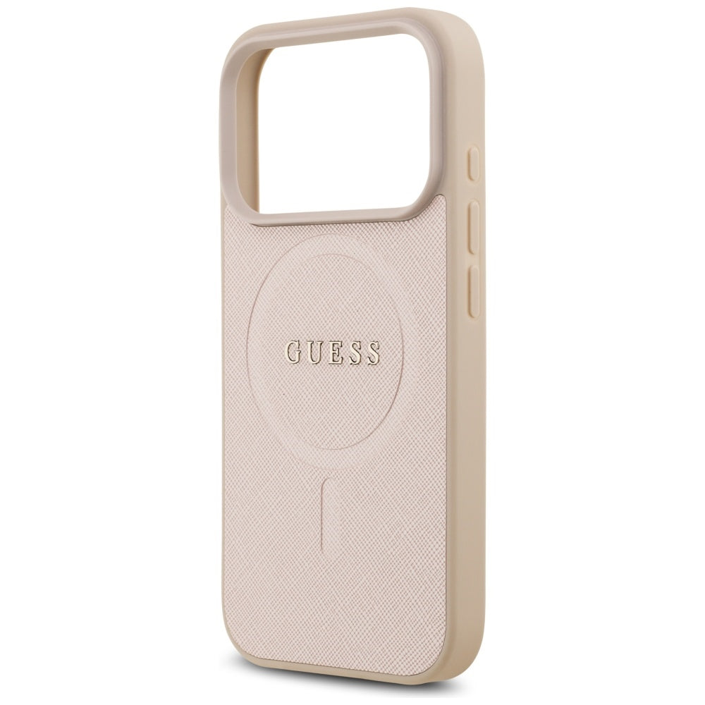 Guess MagSafe dėklas iPhone 17 Pro – rožinis