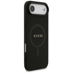 Guess Saffiano Classic Logo MagSafe dėklas iPhone Air - juodas -- iPhone Air