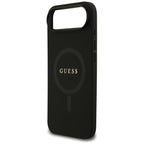 Guess Saffiano Classic Logo MagSafe dėklas iPhone Air - juodas -- iPhone Air