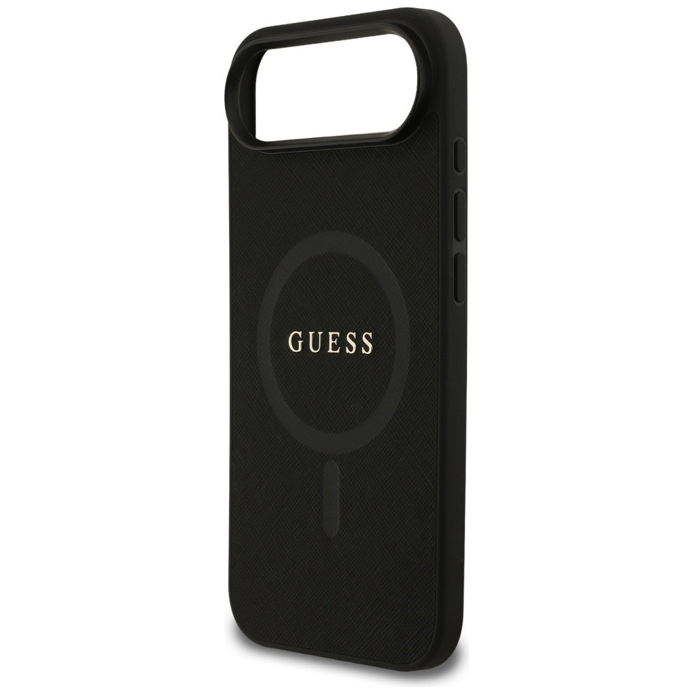 Guess Saffiano Classic Logo MagSafe dėklas iPhone Air - juodas -- iPhone Air