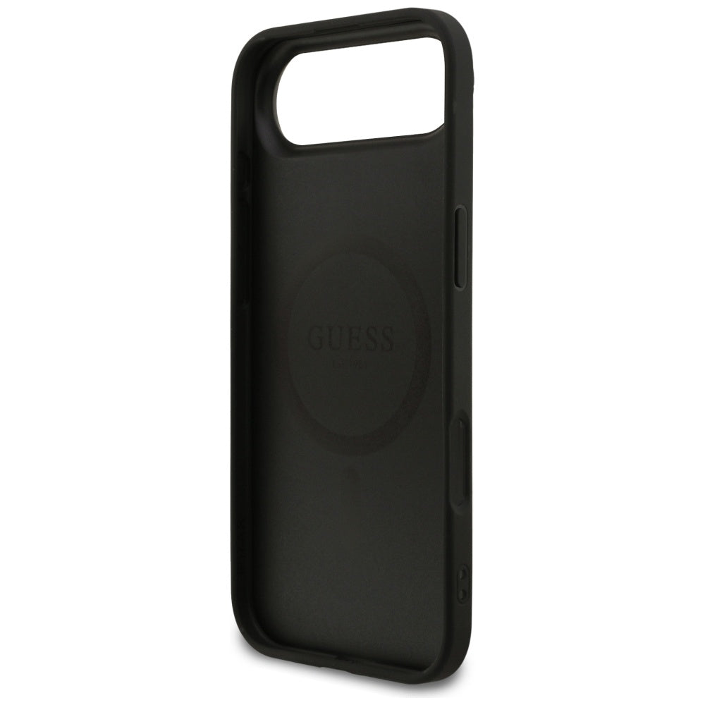 Guess Saffiano Classic Logo MagSafe dėklas iPhone Air - juodas -- iPhone Air