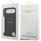 Guess Saffiano Classic Logo MagSafe dėklas iPhone Air - juodas -- iPhone Air