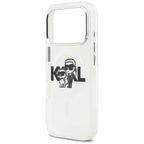 Karl Lagerfeld IML Glitter Karl & Choupette Sketch Logo MagSafe Dėklas iPhone 17 Pro - Skaidrus -- iPhone 17 Pro