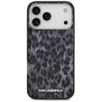 Karl Lagerfeld IML Leopard Pattern MagSafe dėklas iPhone 17 Pro Max - Juodas -- iPhone 17 Pro Max