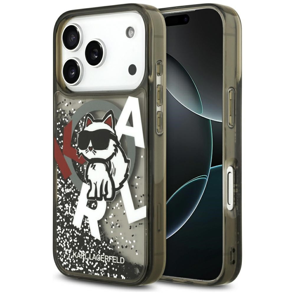 Karl Lagerfeld MagSafe dėklas iPhone 17 Pro – juodas