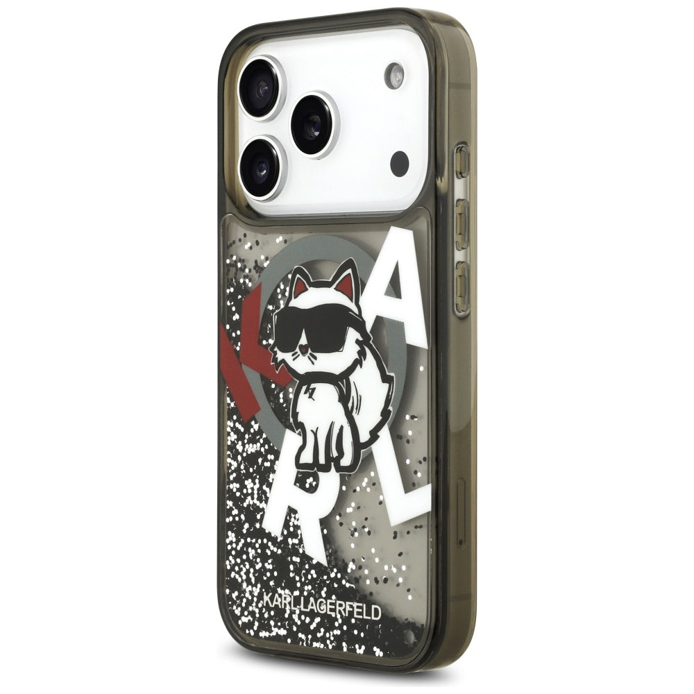 Karl Lagerfeld MagSafe dėklas iPhone 17 Pro – juodas