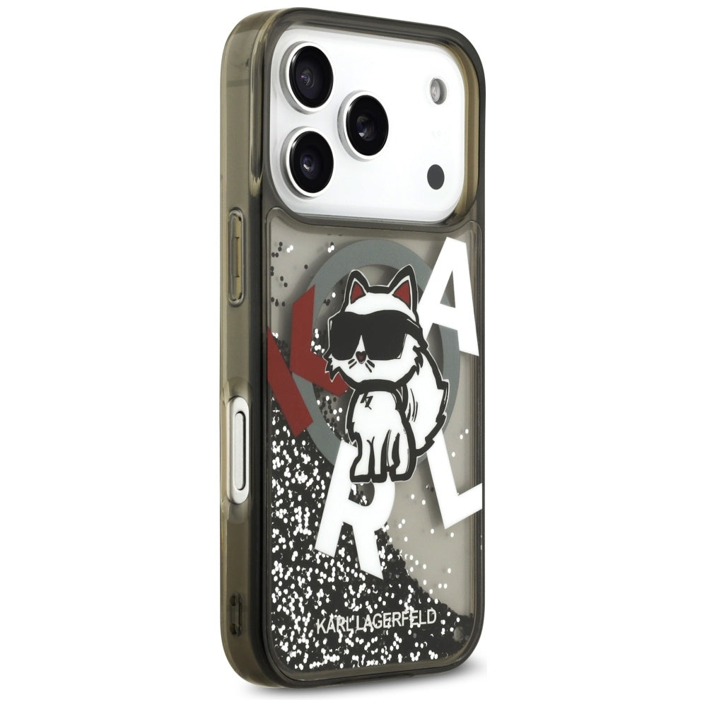 Karl Lagerfeld MagSafe dėklas iPhone 17 Pro – juodas