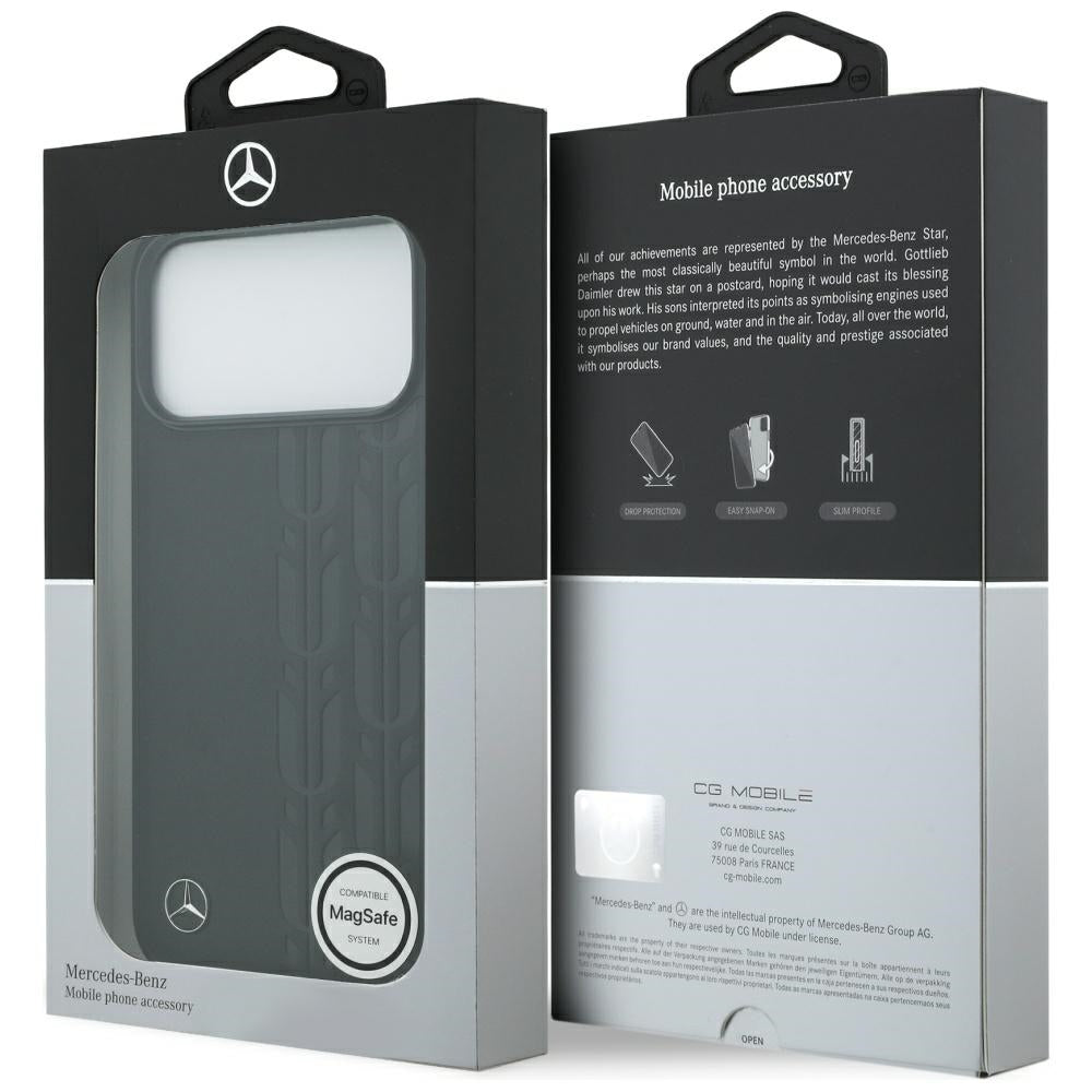 Mercedes-Benz odinis MagSafe dėklas iPhone 17 Pro Max – juodas