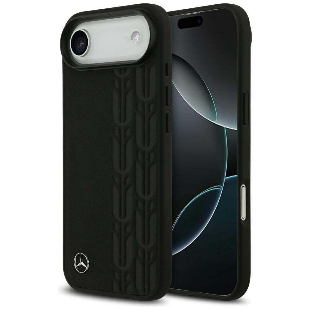 Mercedes-Benz Leather Laurel Leaves MagSafe dėklas iPhone Air – juodas -- iPhone Air