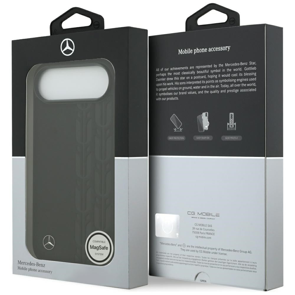 Mercedes-Benz Leather Laurel Leaves MagSafe dėklas iPhone Air – juodas -- iPhone Air