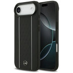 Mercedes Leather Star Pattern Stripes MagSafe dėklas skirtas iPhone Air - juodas -- Cell phone cases and covers