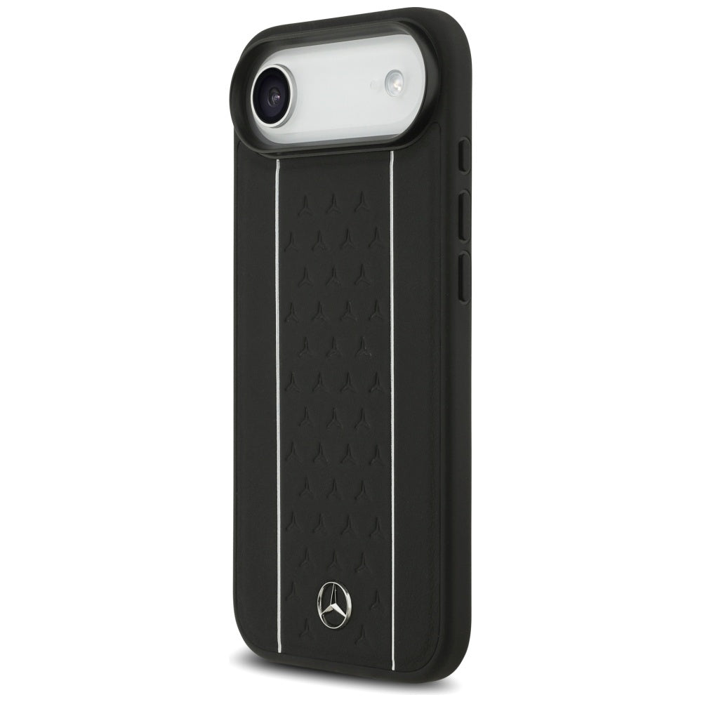 Mercedes Leather Star Pattern Stripes MagSafe dėklas skirtas iPhone Air - juodas -- Cell phone cases and covers