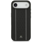 Mercedes Leather Star Pattern Stripes MagSafe dėklas skirtas iPhone Air - juodas -- Cell phone cases and covers