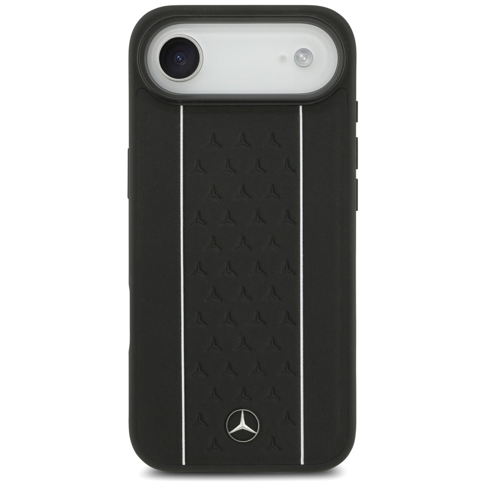 Mercedes Leather Star Pattern Stripes MagSafe dėklas skirtas iPhone Air - juodas -- Cell phone cases and covers
