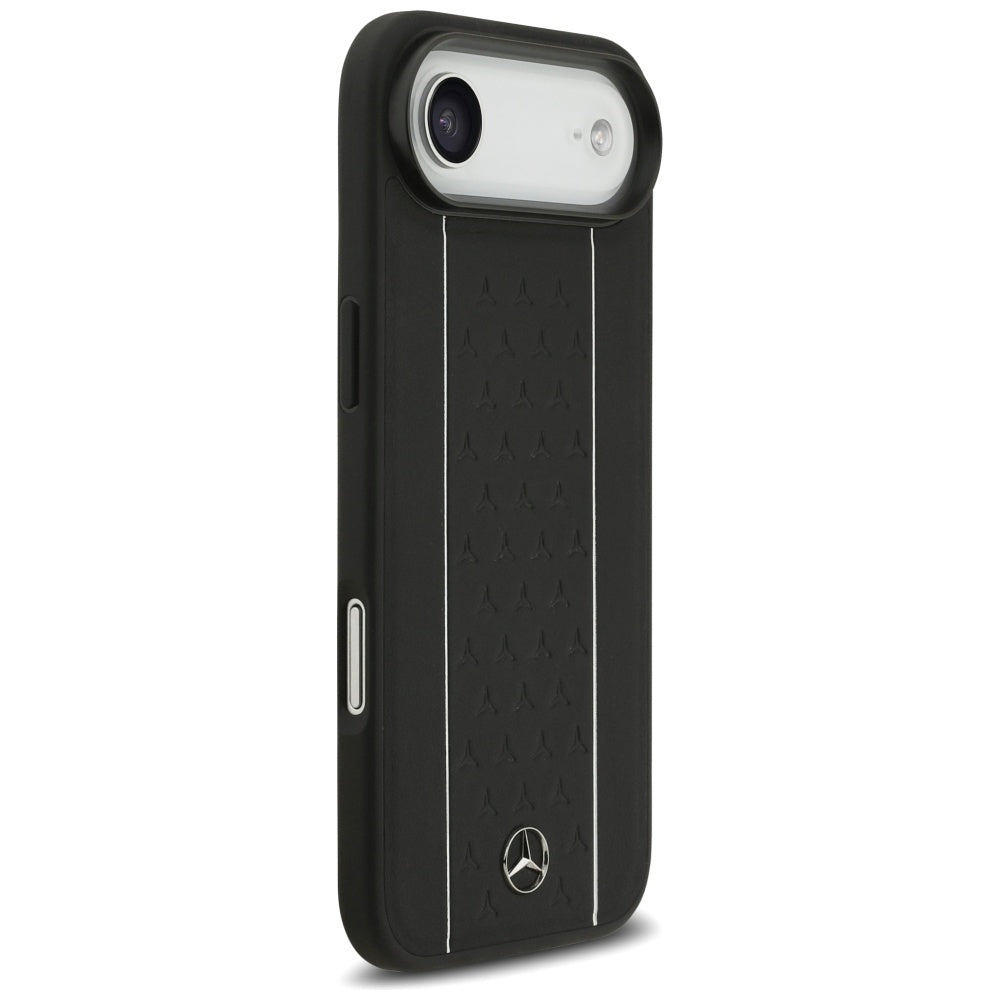 Mercedes Leather Star Pattern Stripes MagSafe dėklas skirtas iPhone Air - juodas -- Cell phone cases and covers