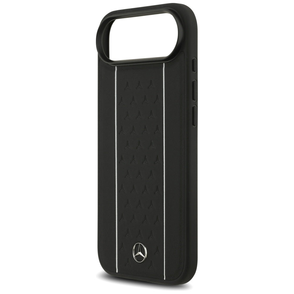 Mercedes Leather Star Pattern Stripes MagSafe dėklas skirtas iPhone Air - juodas -- Cell phone cases and covers