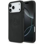 „Mercedes Leather Vintage“ logotipas MagSafe Dėklas, skirtas iPhone 17 Pro Max – juodas