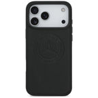 „Mercedes Leather Vintage“ logotipas MagSafe Dėklas, skirtas iPhone 17 Pro Max – juodas