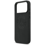 „Mercedes Leather Vintage“ logotipas MagSafe Dėklas, skirtas iPhone 17 Pro Max – juodas