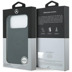 „Mercedes Leather Vintage“ logotipas MagSafe Dėklas, skirtas iPhone 17 Pro Max – juodas