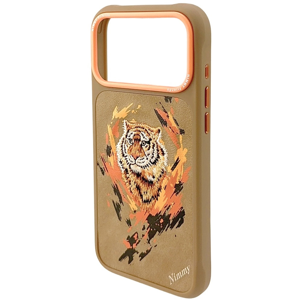 Nimmy Tiger MagSafe dėklas iPhone 17 Pro – šviesiai rudas