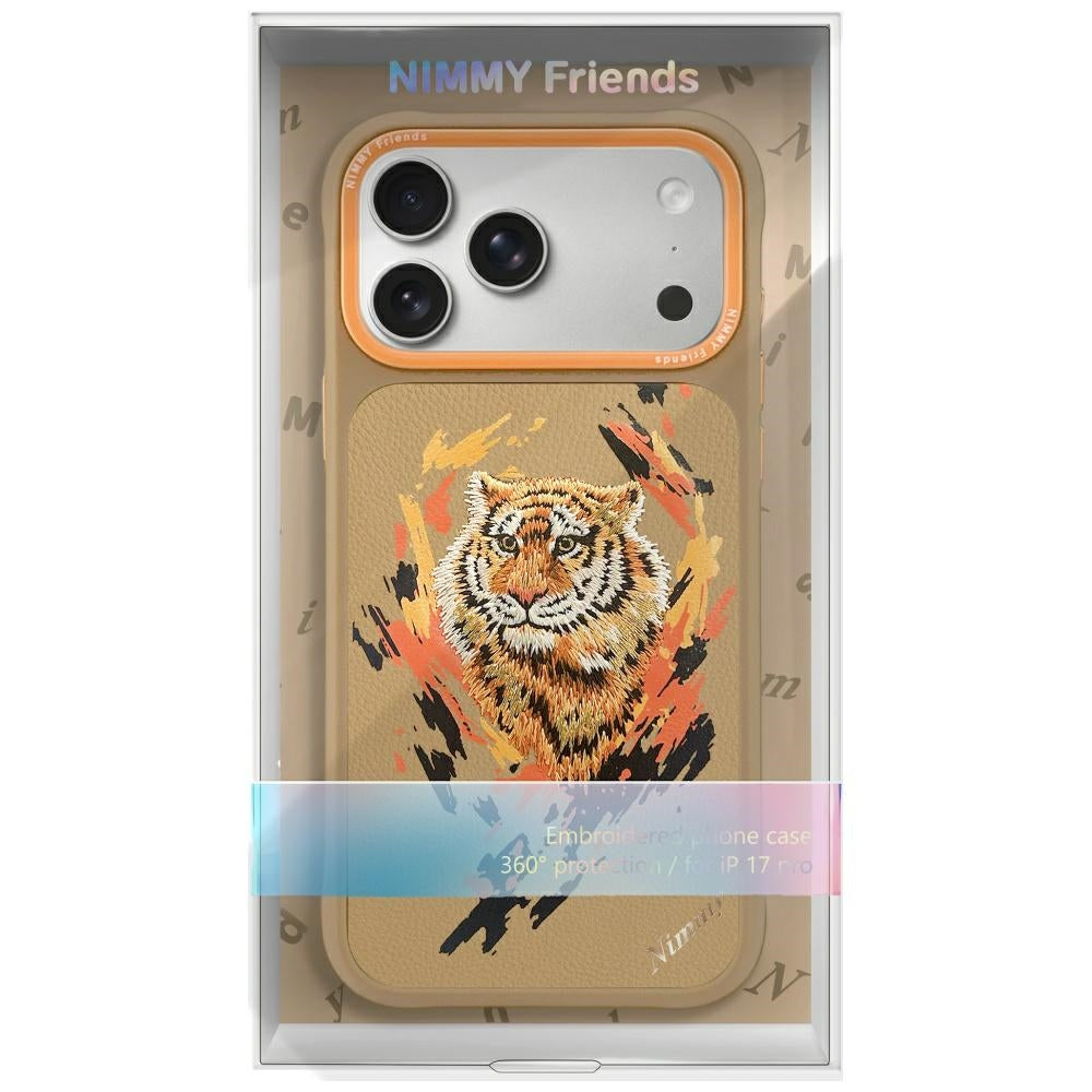 Nimmy Tiger MagSafe dėklas iPhone 17 Pro – šviesiai rudas