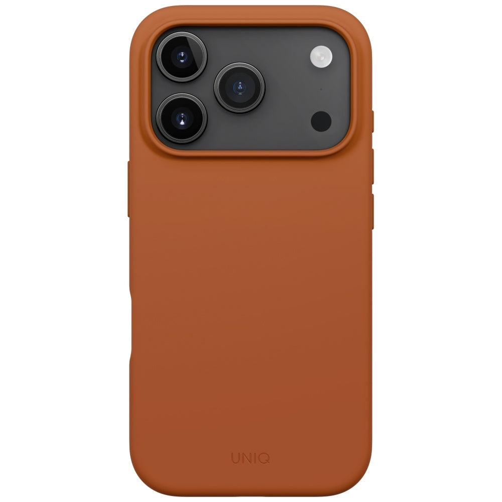 Uniq Lino MagClick dėklas iPhone 17 Pro – oranžinis