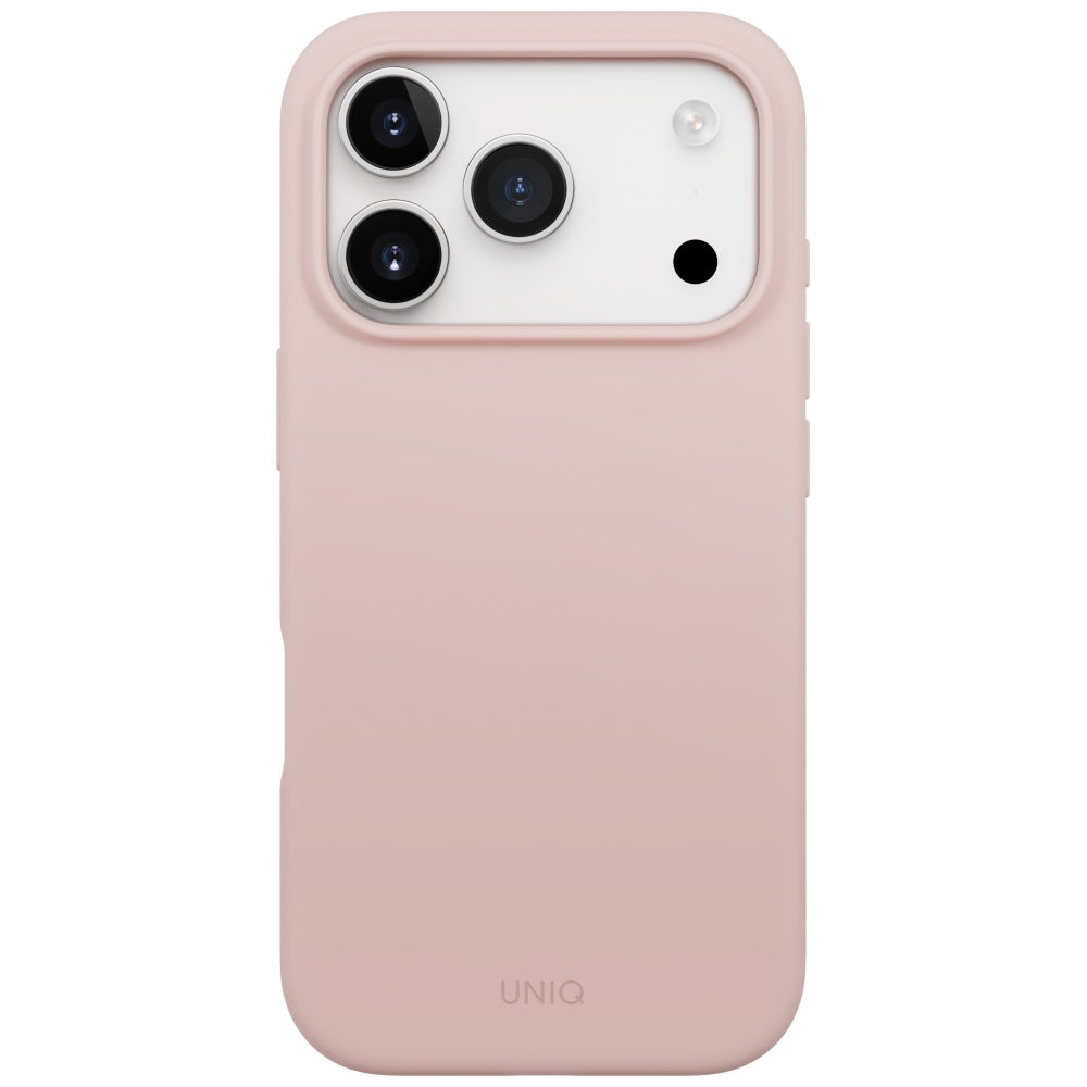 Uniq Lino iPhone 17 Pro Magclick įkrovimo dėklas – rožinis