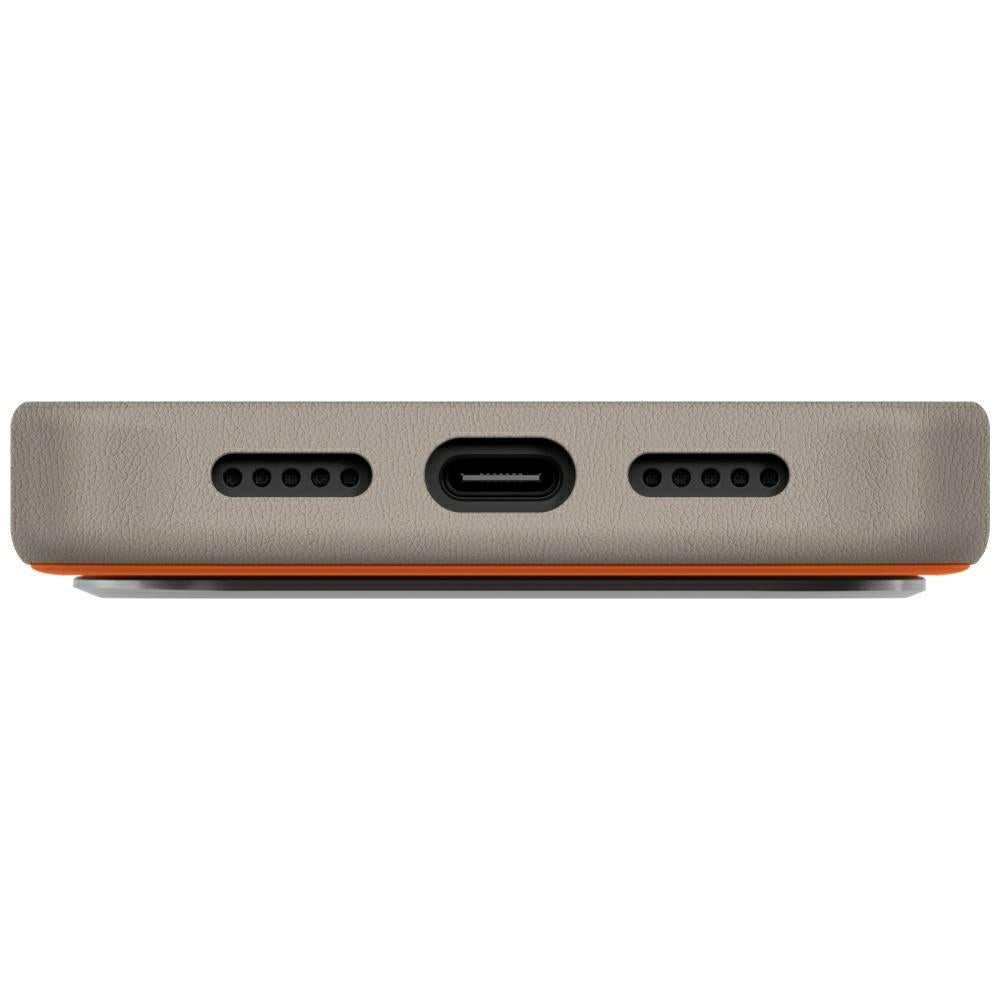 Uniq Lyden DS MagClick dėklas iPhone 17 Pro – oranžinis/pilkas