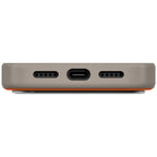 Uniq Lyden DS MagClick dėklas iPhone 17 Pro – oranžinis/pilkas