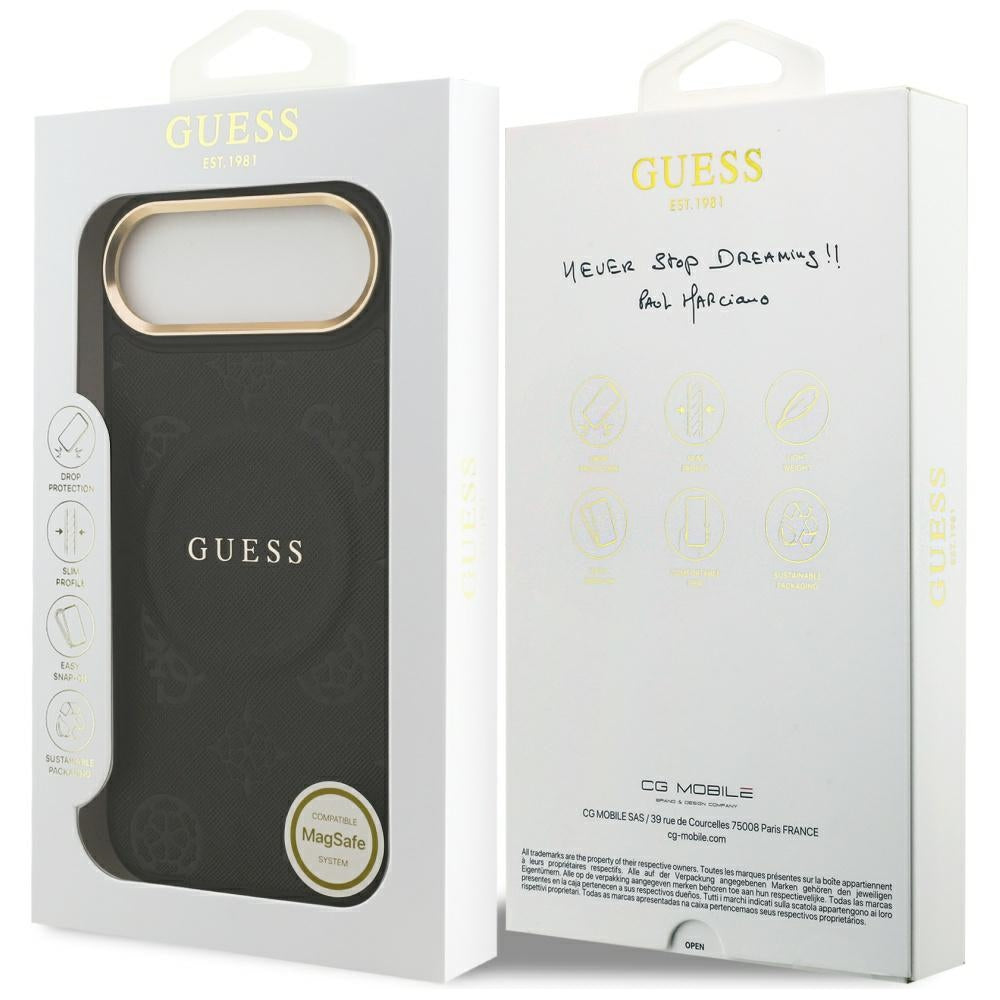 Guess Peony Hot Stamp MagSafe iPhone Air dėklas – juodas -- Cell phone cases and covers