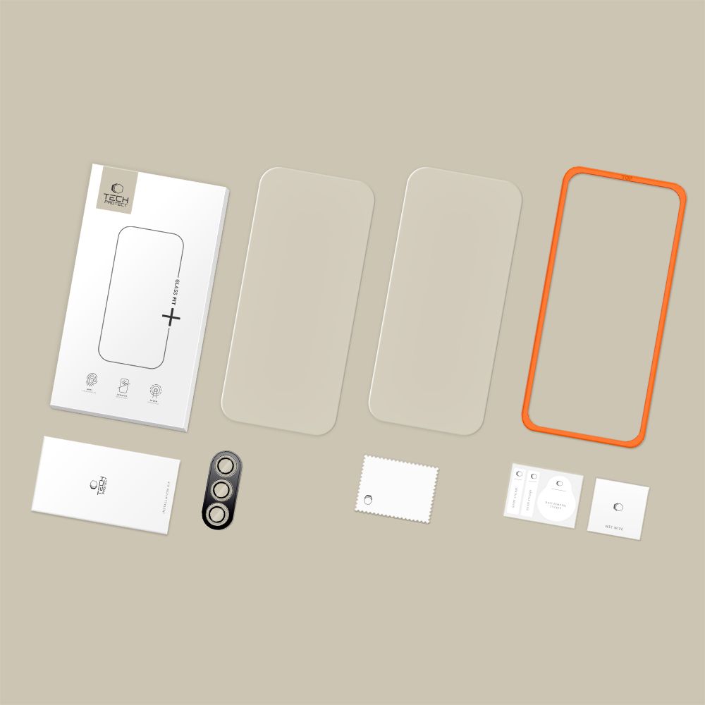 Tech-Protect Easy Set+ grūdintas stiklas Galaxy S25 FE – skaidrus -- Samsung Galaxy S25 FE