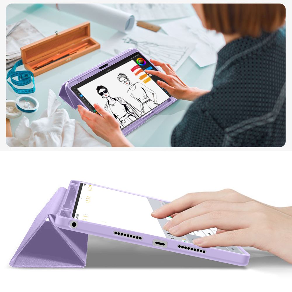 Tech-Protect SmartCase rašiklio dėklas, skirtas Lenovo Idea Tab 11.0 TB-336 – violetinė