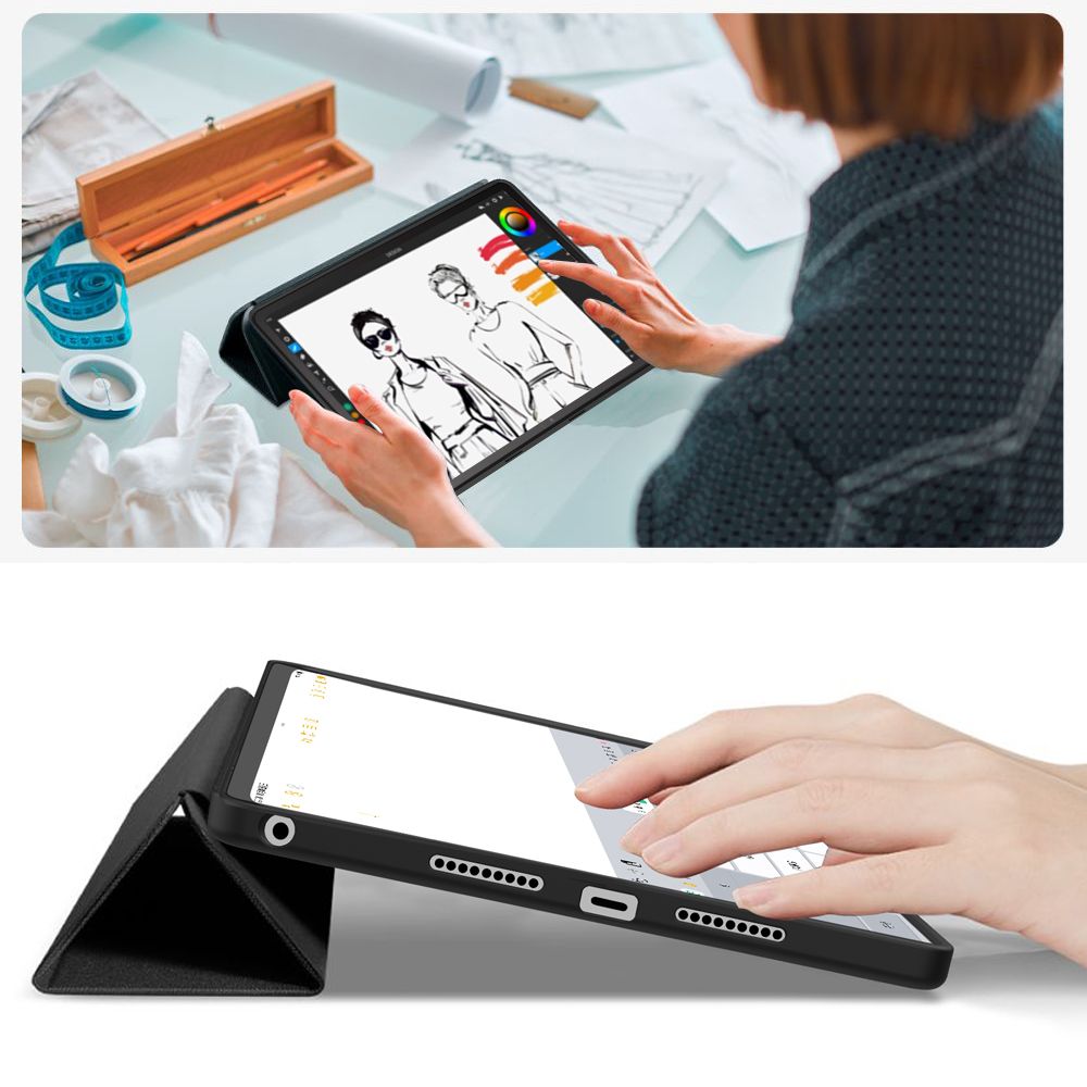 Tech-Protect SmartCase rašiklio dėklas, skirtas Lenovo Idea Tab 11.0 TB-336 - juodas