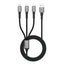 Tech-Protect Laidas UltraBoost DNA 3in1 USB-C / Micro-USB / Lightning 120 cm - pilkas -- Cell phone cables